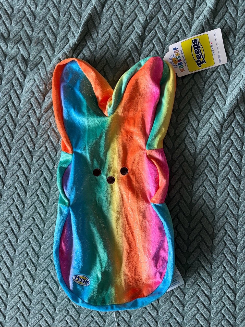 Build a Bear Peeps Sparkle Rainbow Bunny Unstuffed